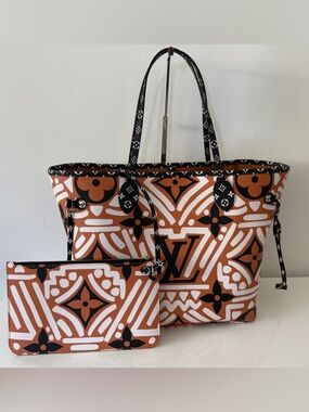 Louis Vuitton Limited Edition Crafty Giant Neverfull MM w/Pochette Handbag Bag